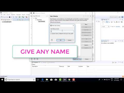 HOW TO CREATE SPRING LIBRARY IN ECLIPSE IDE 2018