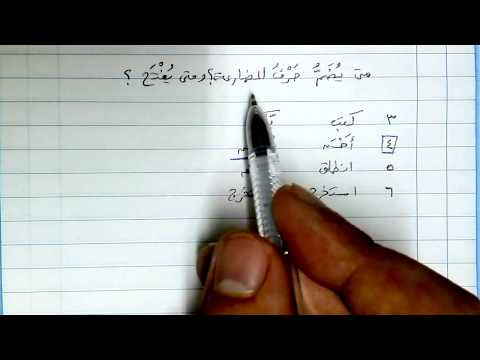 متى يضم حرف المضارعة ومتى يفتح