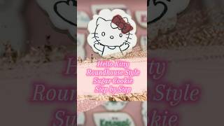 Hello Kitty from Sanrio Roundhouse silhouette style sugar cookie! #cookiedecorating #holidaycookies