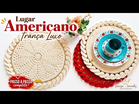Luxury Braided Crochet Placemat ✨ . By Vanessa Marcondes