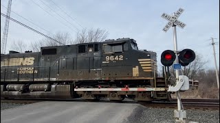 President’s Day Railfanning on the NS Chicago Line at Bronson Rd in Olmsted Falls 2/20/23