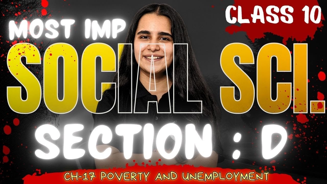 Std 10 GSEB 🔥 Social Science Board Exam 2026 | Chapter 17 Poverty & Unemployment | Don’t Miss This!