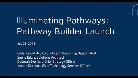 Credential Registry Pathway Builder Launch Webinar Recording