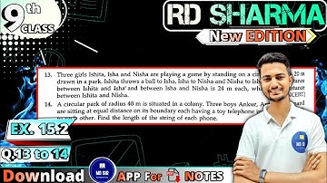 Exercise 15.2 Q13 to Q14 | RD Sharma Class 9 | Chapter 15 Circles | CBSE | MD Sir 9