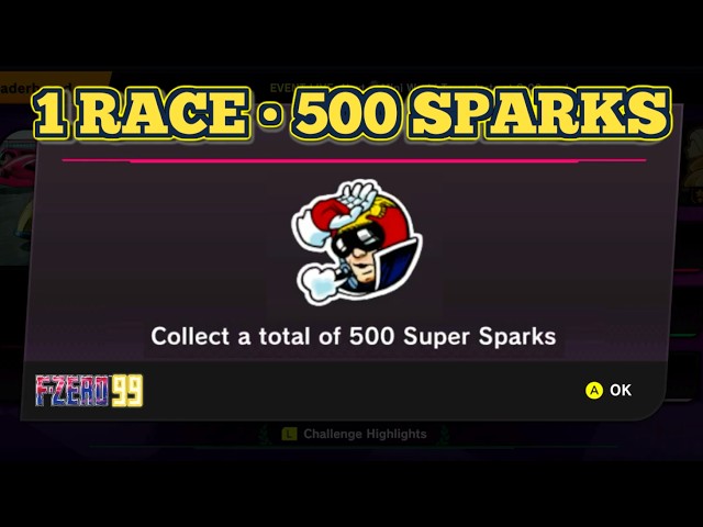 F-ZERO 99】500+ Super Sparks in 1 Race • Port Town II • Golden Fox