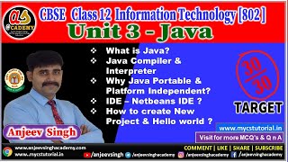 Class 12 Information Technology Unit 3 Java Fundamental Part 1 | Information Technology 802 | IT 802