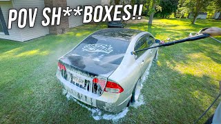 Bringing our Stanced Sh**boxes to a Car Meet! (POV)