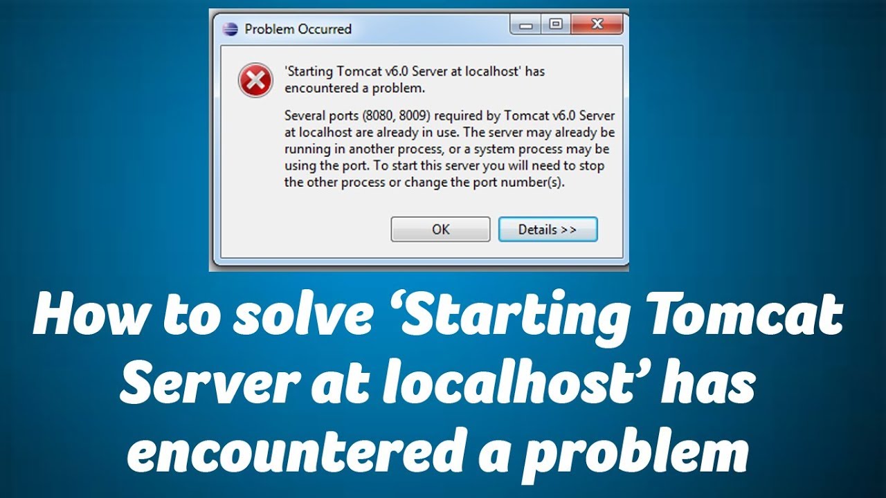 Has encountered a problem. Server start failed. The Server May already be Running!!. Server stop. Restart to solve. Error Running 'Tomcat 9.0.63': Port out of range -1.