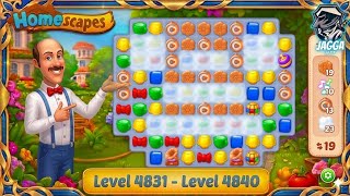 Homescapes Level 4831 - Level 4840 Satisfying Gameplay
