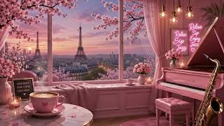 ☕ Paris Pink Jazz Cafe 🌸 | Relaxing Piano & Saxophone for Studying and Relaxing screenshot 5