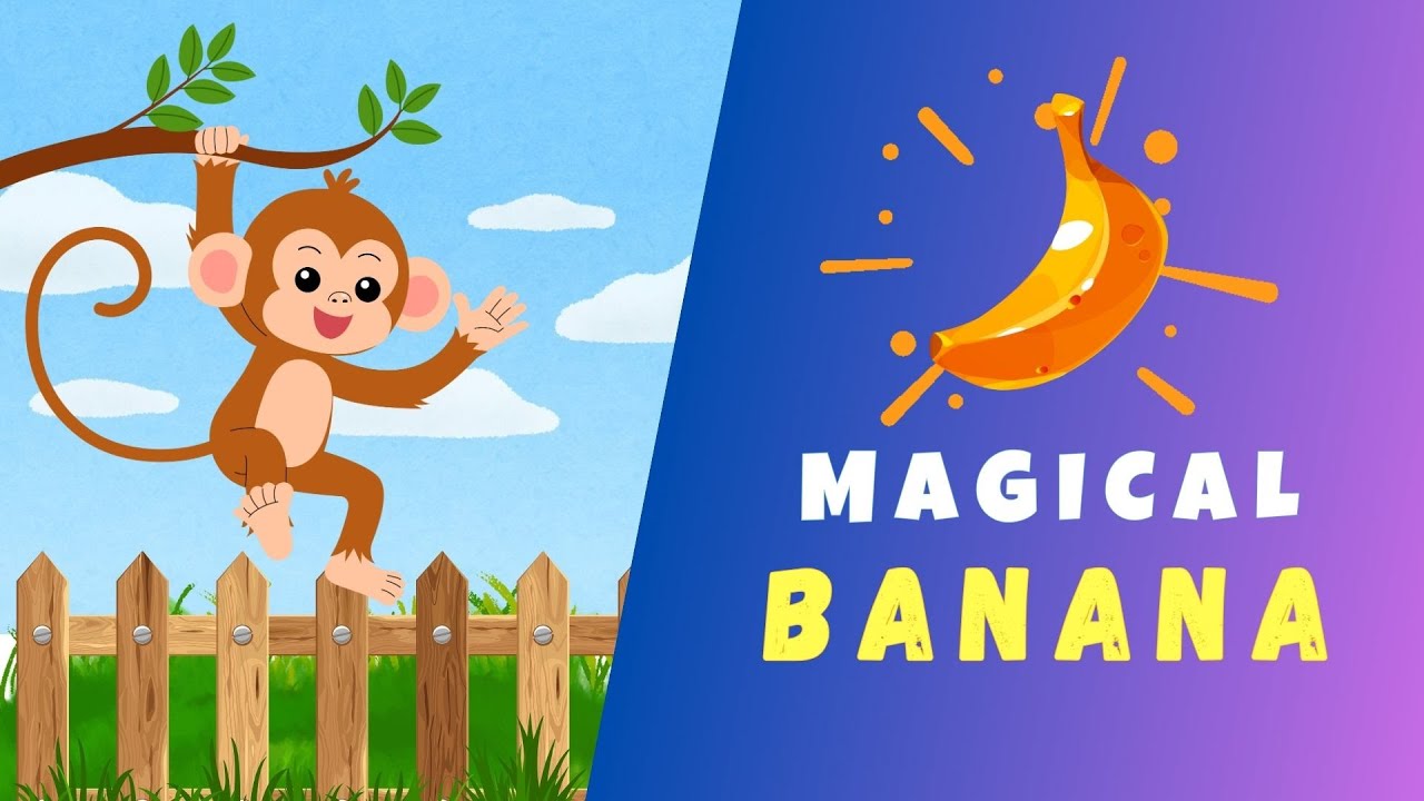 The Monkey and the Magical Golden Banana 🍌 | Jungle Story for Kids