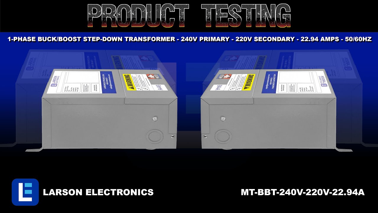 1-Phase Buck/Boost Step-Down Transformer - 240V Primary - 220V Secondary - 22.94 Amps - 50/60Hz