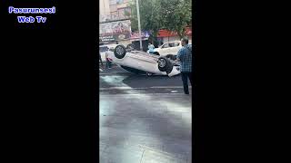 Alkollü sürücü direksiyon hakimiyetini kaybetti, takla atarak metrelerce sürüklendi