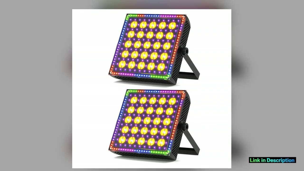 UKing 2PCS 200W Golden LED Wall Washer Light RGB LED Stage Lighting Effect Pixel Light 15CH DMX512
