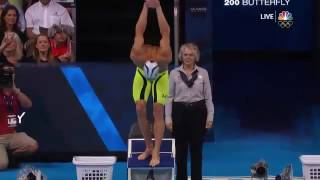 Michael Phelps getting ready to swim in Rio 2016