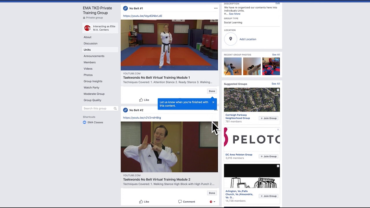 How To Use EMA Facebook Units & Training Modules