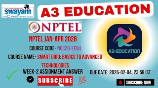 NPTEL Smart Grid Basics to Advanced Technologies  Week 2 Assignment Answers | noc26-ee84