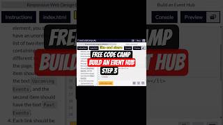 Build an event hub| step 3 and 4 | free code camp lab | #responsive web design # coding for beginner