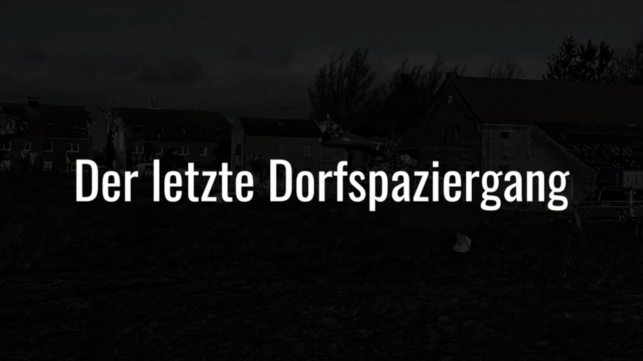Letzter Dorfspaziergang von Manuela Hillekamps - Lützerath 15.01.23 gezeigt beim 4.RWE Tribunal Köln