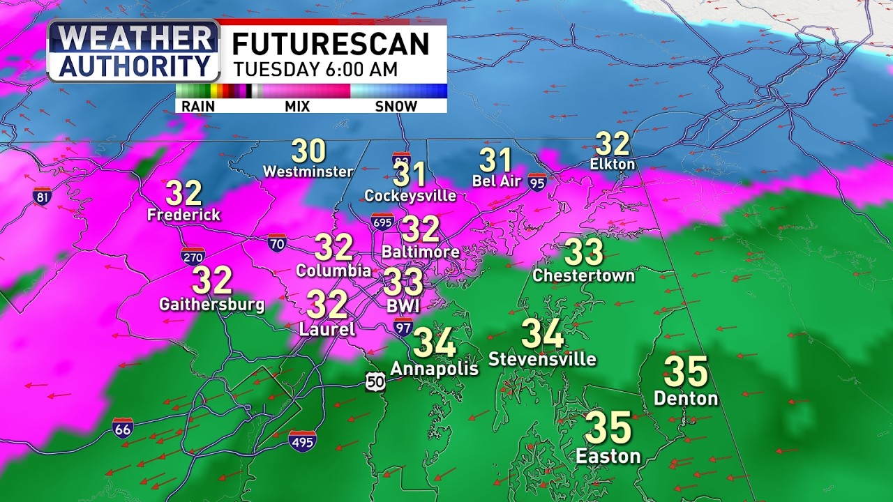 LIVE RADAR | Winter weather impacting Maryland