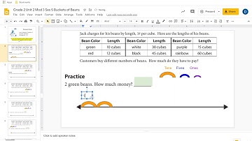 Grade 2 Directions for Buckets of Beans