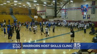 Golden State Warriors Team Up With Special Olympics To Host Basketball Clinic