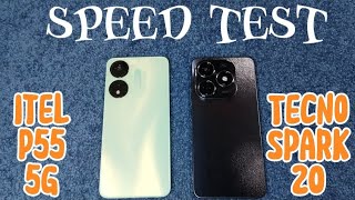 ITEL P55 5G vs TECNO SPARK 20 | SPEED TEST