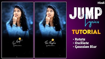 New Trending Rotate Jump lyrics status video tutorial | alightmotion video editing | #xml
