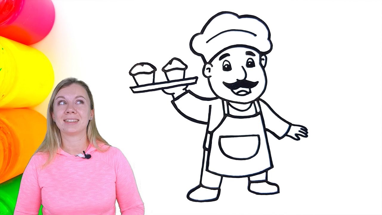 How To Draw and Color The Muffin Man YouTube