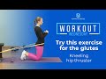 Glute exercise--The kneeling hip thruster