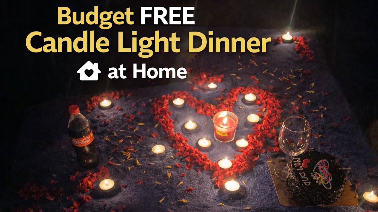 Budget CandleLight Dinner||Simple candle light dinner at Home||Anniversary Special||Surprise||Love