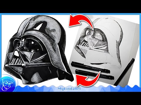 How To Draw Darth Vader Helmet
