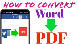 How To Convert MS word File Into a PDF On Android Phone | Docx To Pdf on Android Phone