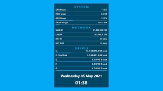 System Scroll Rainmeter System Monitor Skin | Rainmeterbase
