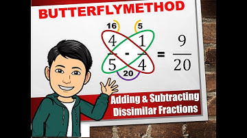 Adding and Subtracting Dissimilar Fractions using BUTTERFLY METHOD