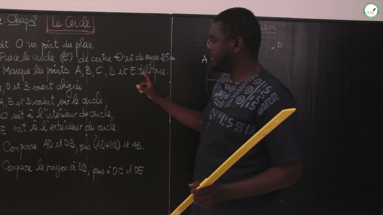 Cours - Sixième - Mathématiques : Le cercle / M. Gueye