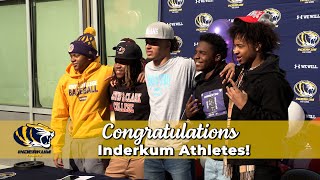 College Commitment Ceremony for five top athletes at Inderkum High School