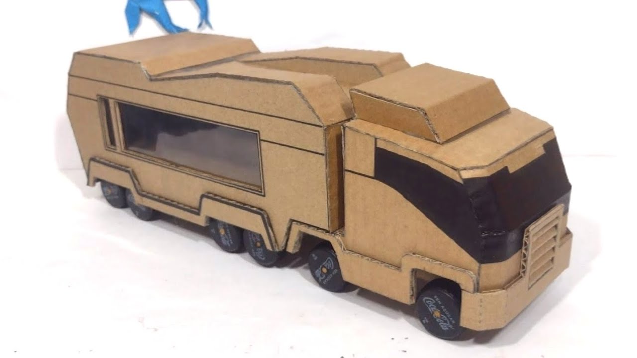 caminhão patrulha canina de papelão