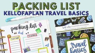 FLIP THROUGH &  PACKING LIST PLAN WITH ME | NEW KELLOFAPLAN RELEASE TRAVEL BASICS STICKER BOOK