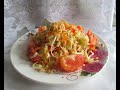 Вкусный и полезный салат с пророщенной зелёной гречкой