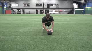 Offset Alternating Medicine Ball Push Ups