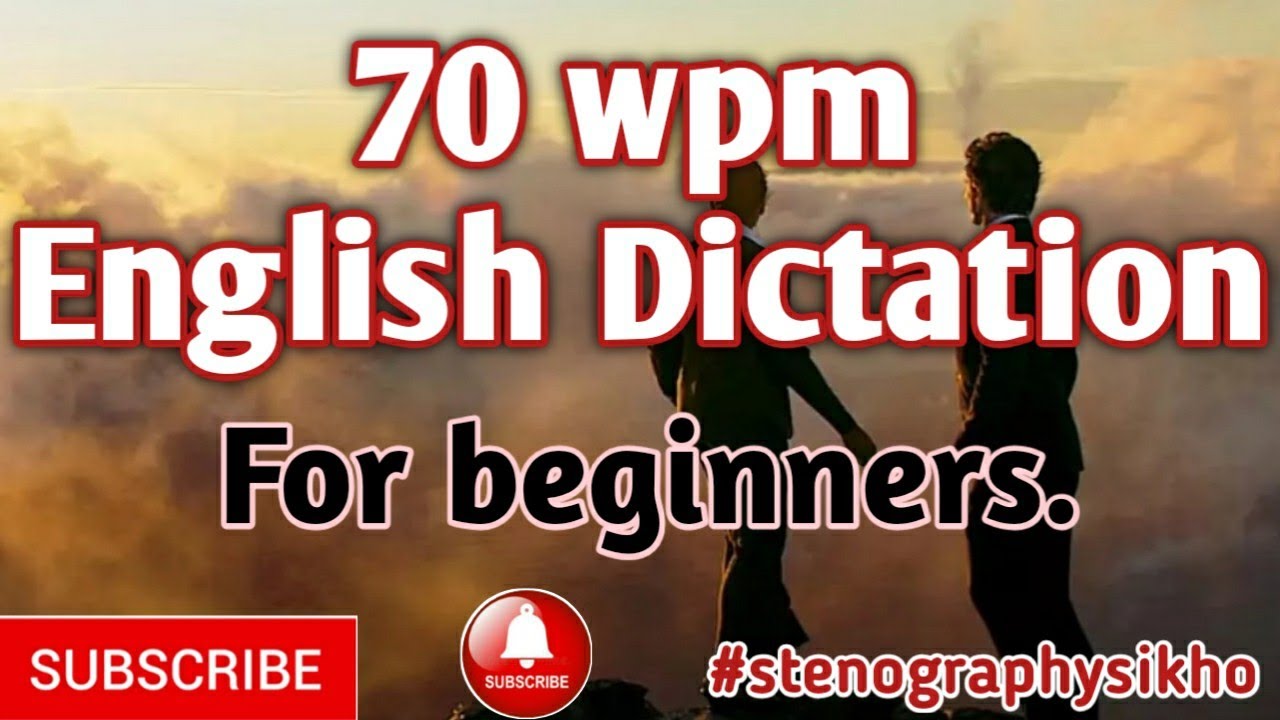 #06 70 WPM English Dictation | 70 Speed English Dictation | #stenographysikho