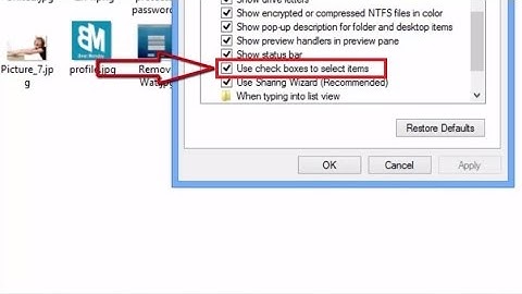 How to use check boxes to select items by easy way on Windows 8