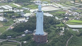 巨大観音像の解体工事開始 淡路島、高さ100メートル