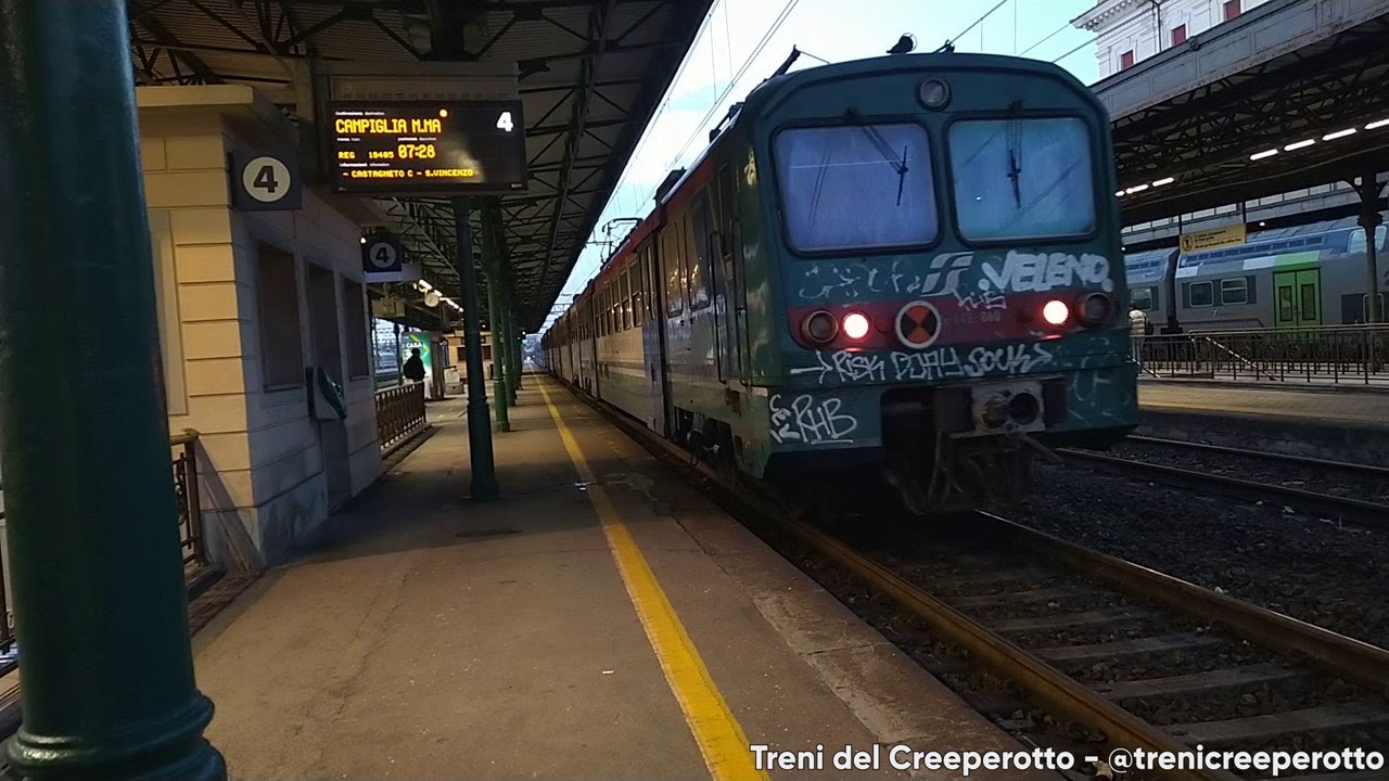 Treno Regionale 19405 con ALe642.017 + ALe642.060 - Arrivo & Partenza - Livorno Centrale