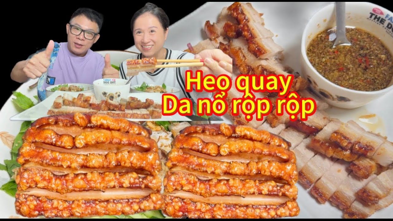 Bí quyết làm Heo Quay Da Giòn bằng lò nướng không dầu da nổ rộp rộp không cần xăm không cần phơi