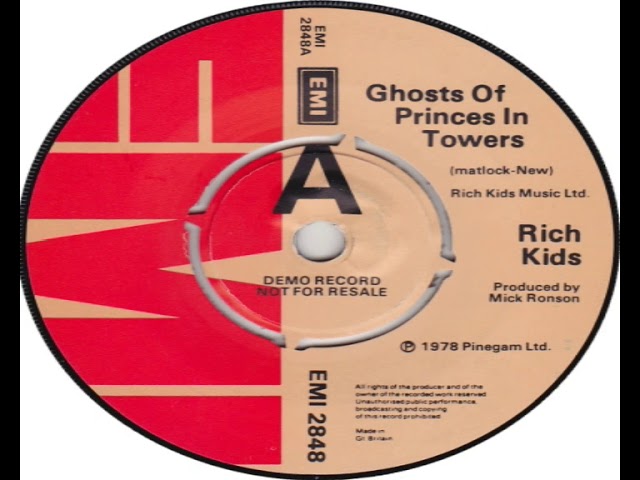 Rich Kids Ghosts Of Princes In Towers 1978 - YouTube