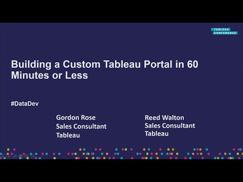 Wie ein Tableau-Portal in 60 Minuten bauen oder weniger