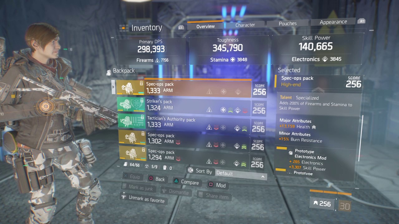 Tom Clancy's The Division 1.6™ Striker Gear Set Building YouTube