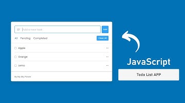 How to make To Do List app in JavaScript